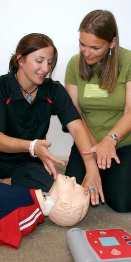Two instructors training at The Heart Center